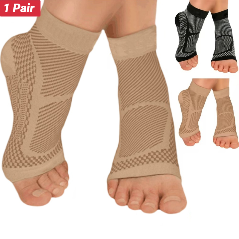 Ankle Brace Sock - スポーツ用足首サポーター、圧迫スリーブ、足底筋膜炎ソックス、アキレス腱炎、関節痛、腫れ、踵骨棘、ニットタイプ