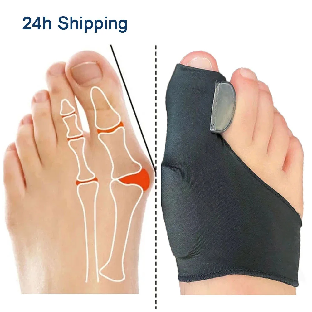 Ankle Brace Sock - 2 個足指セパレーター外反母趾腱膜瘤コレクター矯正足の骨親指アジャスター補正ペディキュア靴下矯正ツール