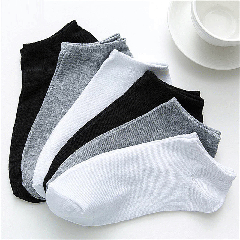 10足組 ブラック＆ホワイト ノーショーソックス ローカット - Ankle Sock Low Cut のレビューと価格