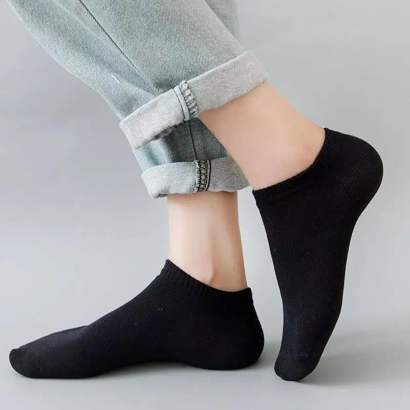 5足組 ユニセックス カジュアル 無地 ボートソックス 薄手 - Ankle Sock Low Cut のレビューと価格