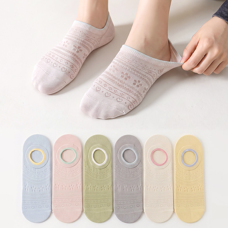 6足組 レディース インビジブルソックス レース オープンワ - Invisibility Sock Loafer のレビューと価格