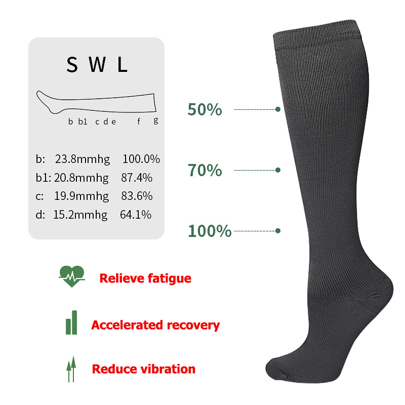 男女兼用抗疲労静脈瘤圧縮ソックス ゴルフ、ラグビー、ランニン - Compression Sock Medical のレビューと価格