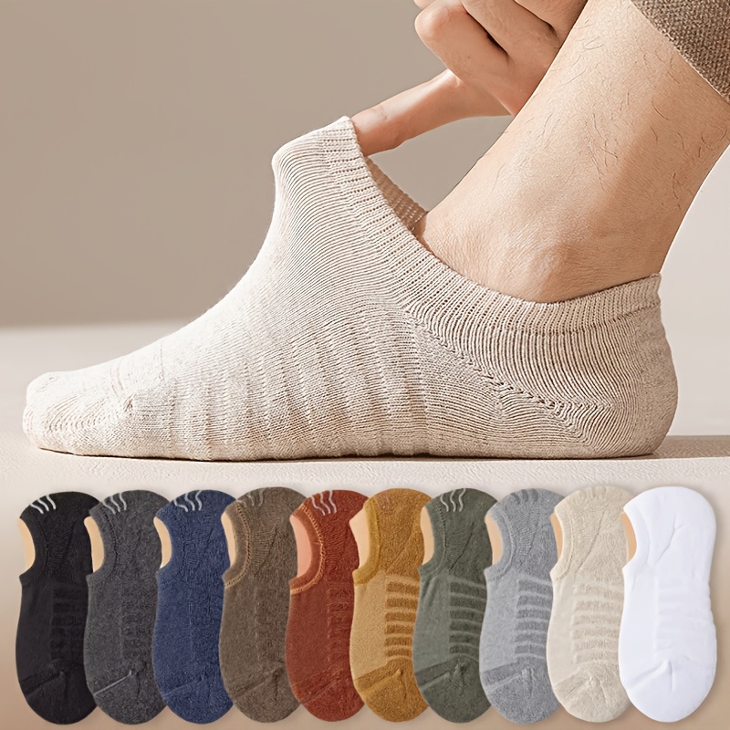 10足組 夏用 メンズ カジュアル ノーショーソックス 無地 - Invisibility Sock Loafer のレビューと価格