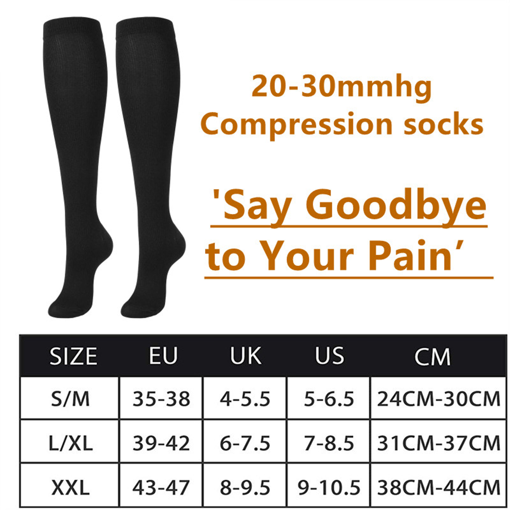 7 ペア圧縮ソックス女性男性膝高妊娠浮腫糖尿病静脈瘤ランニン - Compression Sock Medical のレビューと価格