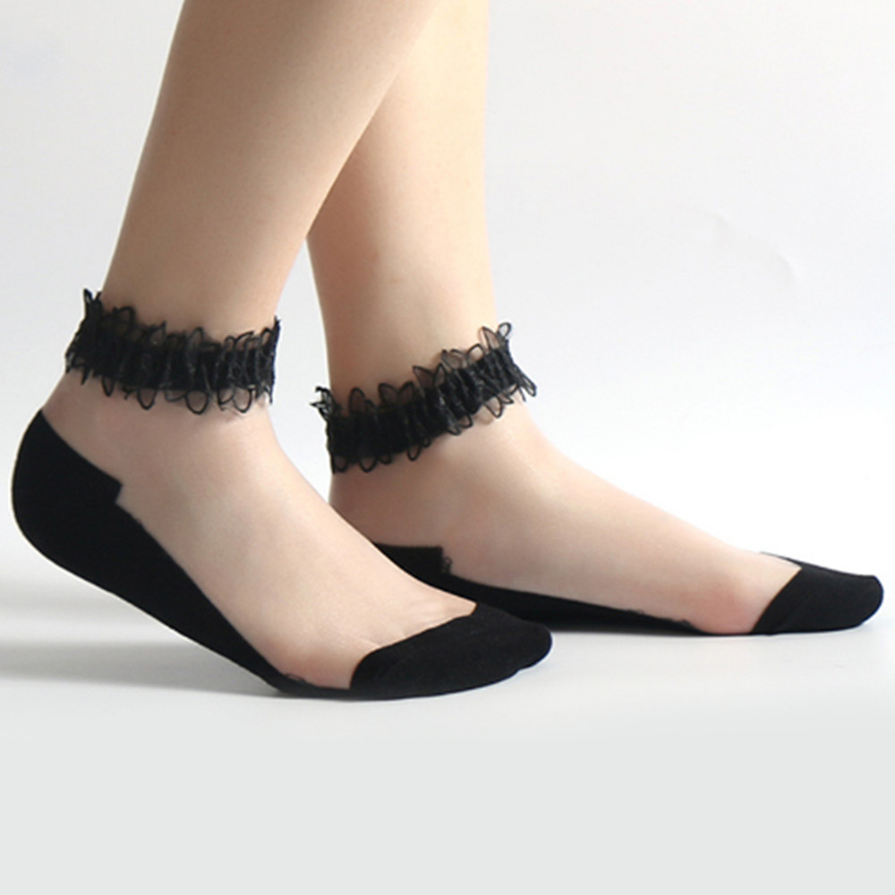 女性レースショートソックス薄い靴下ローファーローカットノーシ - Invisibility Sock Loafer のレビューと価格