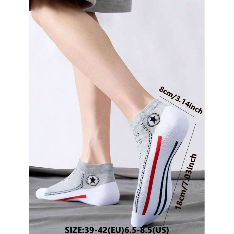 5/10足組 マルチカラー 通気性のあるローカットアンクルソ - Ankle Sock Low Cut のレビューと価格