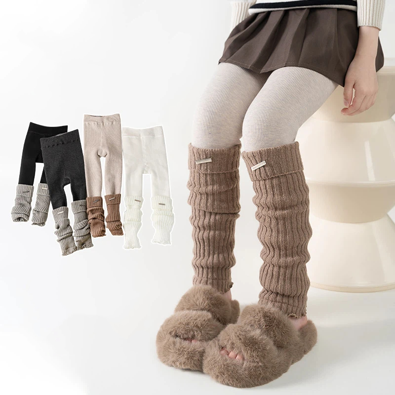 子供用サーマル厚手レギンス、女の子用ニットフリース裏地パッチ - Boot Sock Slouchy のレビューと価格