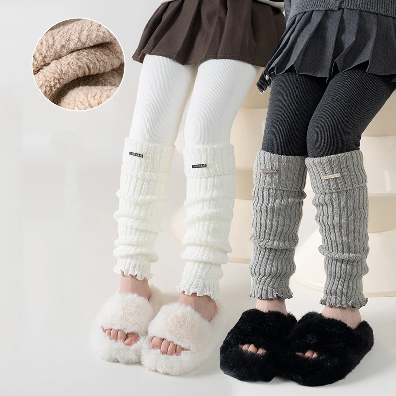 子供用サーマル厚手レギンス、女の子用ニットフリース裏地パッチ - Boot Sock Slouchy のレビューと価格