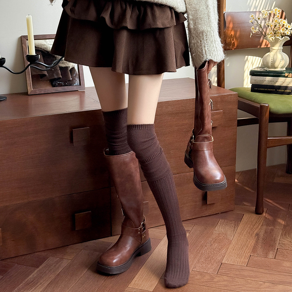 女性用暖かいエクストラロングオーバーザニーソックス冬用厚手ニ - Boot Sock Slouchy のレビューと価格