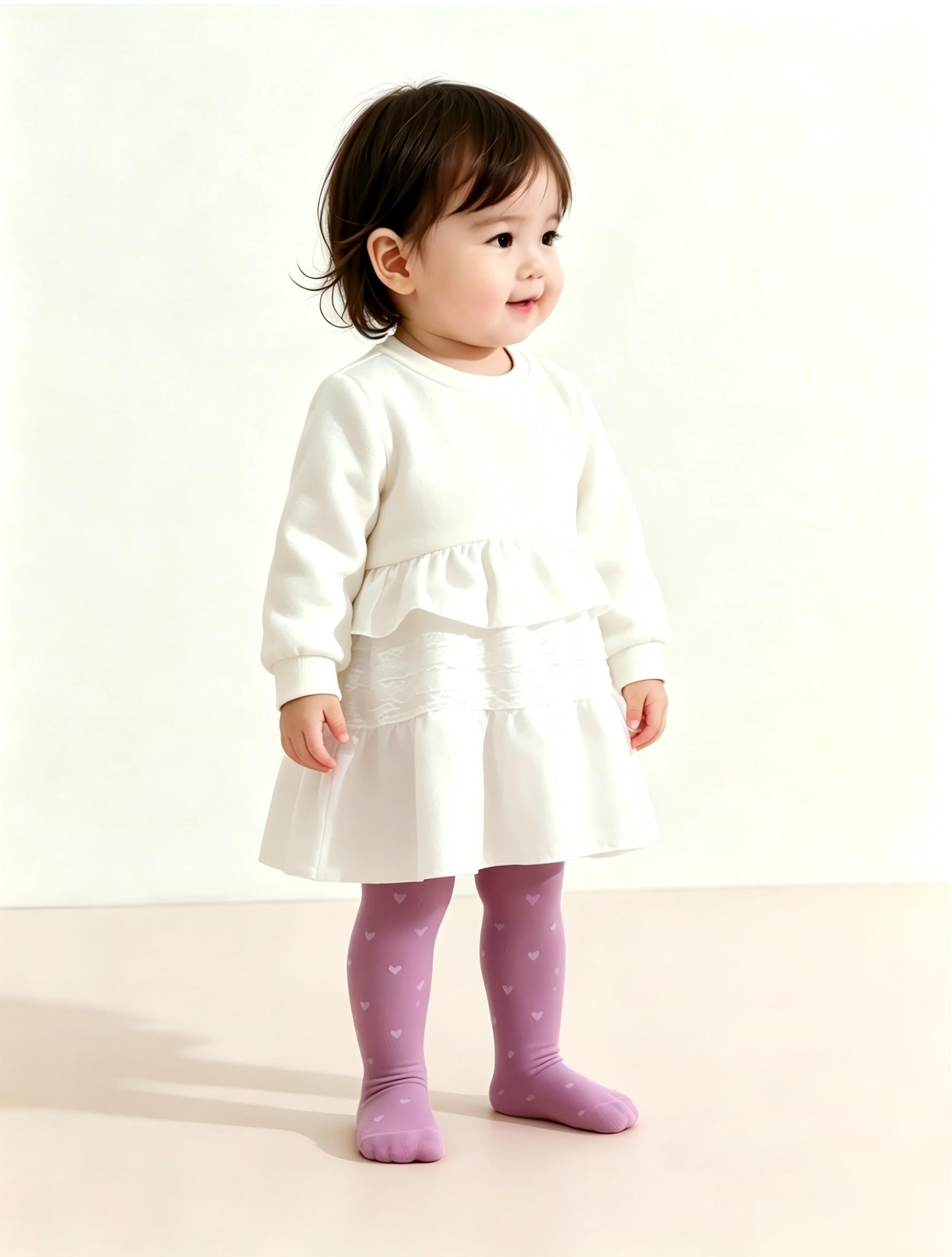 3 ペア幼児女の子用薄い薄手のハートプリントタイツ弾性ナイロ - Tights Pantyhose Sheer のレビューと価格