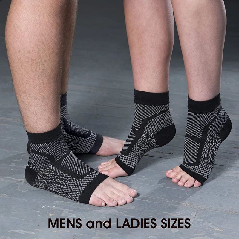 1 ペアスポーツ足首サポートブレース圧縮スリーブ足底筋膜炎靴 - Ankle Brace Sock のレビューと価格