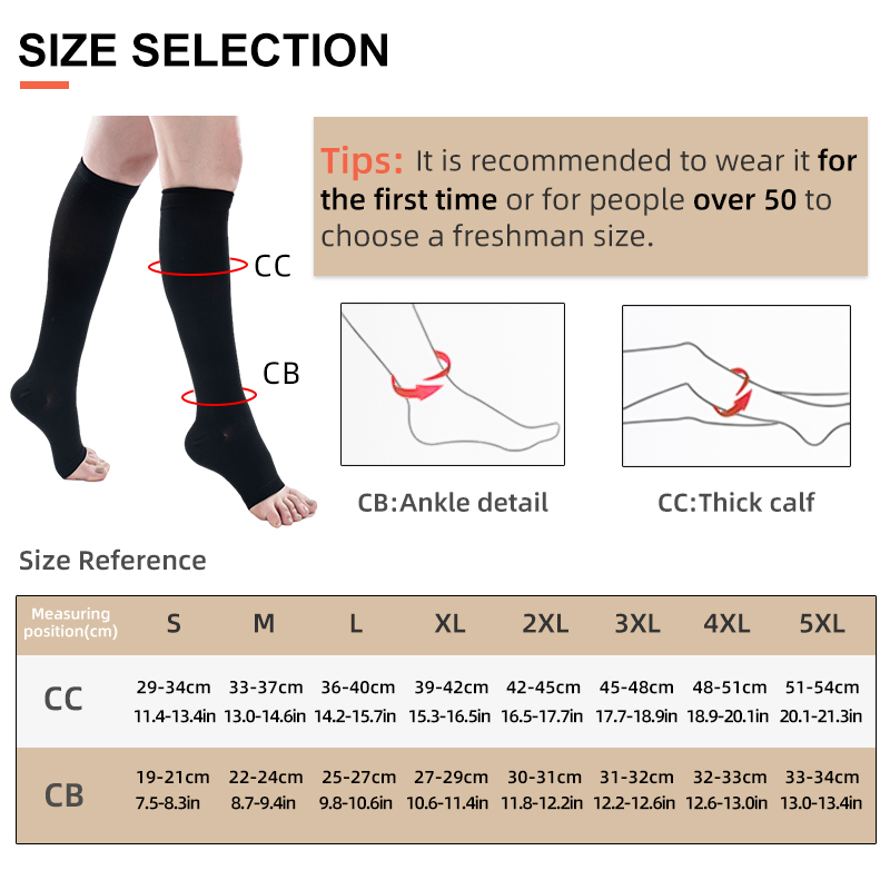 医療用コンプレッションレッグソックス,通気性のある静脈瘤,1 - Compression Sock Medical のレビューと価格